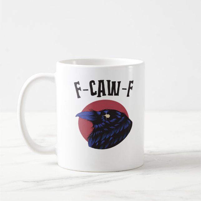 F-Caw-F Essential Retro Graphic Coffee Mug (Left)