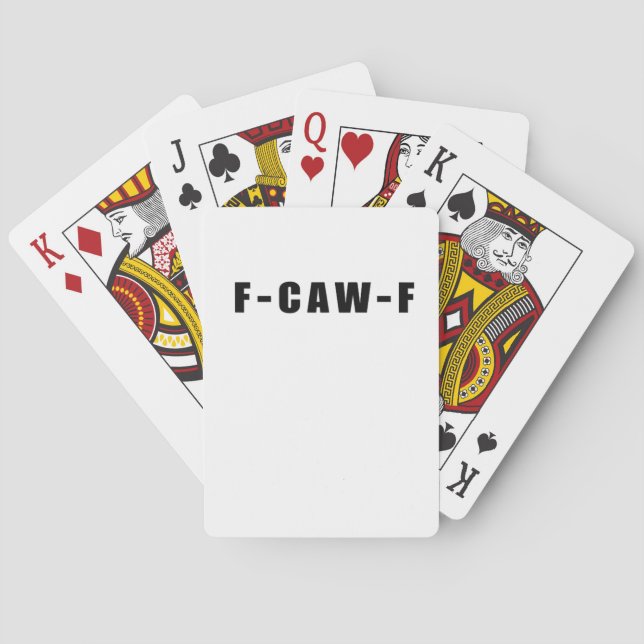 F-Caw-F Essential Simple Clean Playing Cards (Back)