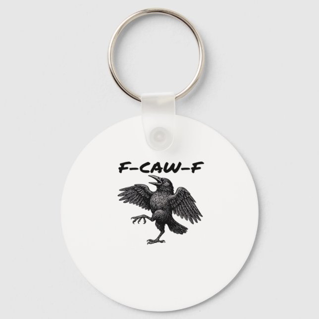 F-Caw-F Essential Vintage Graphic Key Ring (Front)