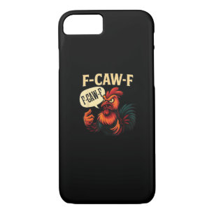 F Caw F Funny Angry Rooster Graphic Retro Style Case-Mate iPhone Case