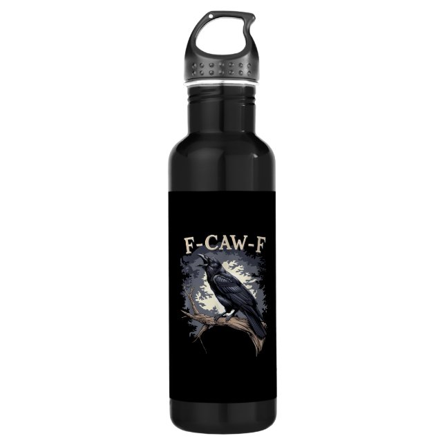 F-Caw-F Funny Bird Crow Creative Casual 710 Ml Water Bottle (Front)