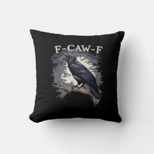 F Caw F Funny Bird Crow Creative Casual Design Cushion
