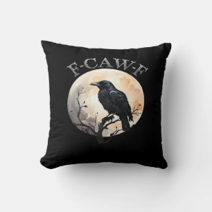 F Caw F Funny Bird Moon Minimal Clean Style Cushion