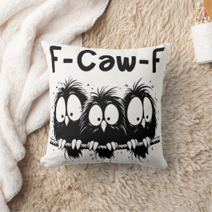 F-Caw-F Funny Bird Quote Gifts Cushion