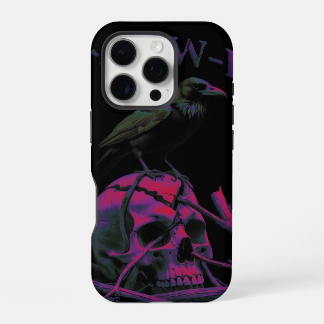 F-Caw-F Funny Black Crow Bird iPhone Case (Back)