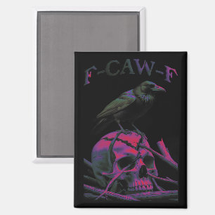 F-Caw-F Funny Black Crow Bird Magnet