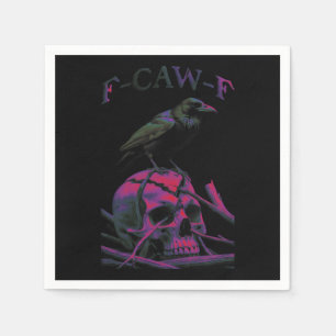 F-Caw-F Funny Black Crow Bird Napkin