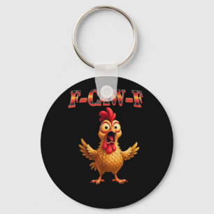 F-Caw-F Funny Chicken Classic Aesthetic Design Key Ring