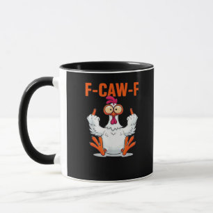 F Caw F Funny Chicken Classic Minimal Clean Mug