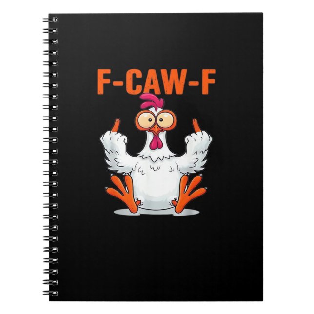 F-Caw-F Funny Chicken Classic Minimal Clean Notebook (Front)