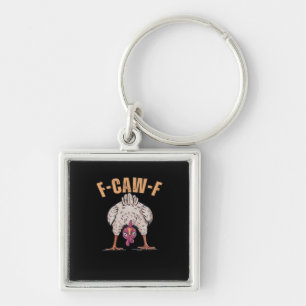 F-Caw-F Funny Chicken Classic Retro Cool Key Ring