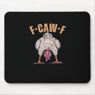 F-Caw-F Funny Chicken Classic Retro Cool Mouse Pad