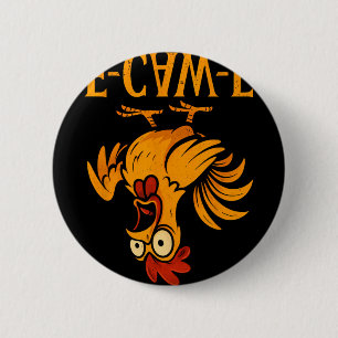 F-caw-f Funny Chicken Farm Humour Chicken Meme Chi 6 Cm Round Badge