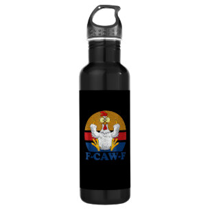 F-Caw-F Funny Chicken Flipping Off Vintage Retro R 710 Ml Water Bottle