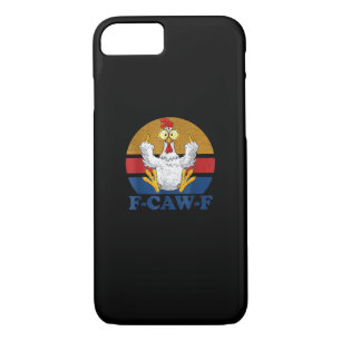 F-Caw-F Funny Chicken Flipping Off Vintage Retro R Case-Mate iPhone Case