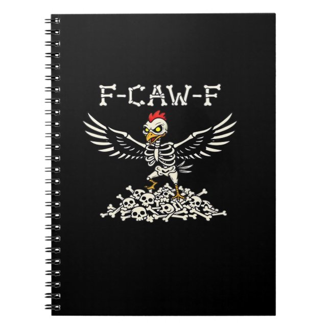 F Caw F Funny Chicken Halloween Cool Unique Style Notebook (Front)