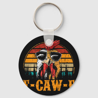 F-caw-f Funny Chicken Humor Quote Rooster Meme (on Key Ring
