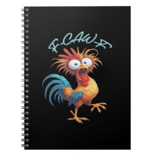 F-Caw-F Funny Chicken Humor Retro Style Notebook