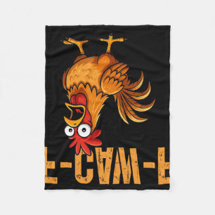 F-caw-f Funny Chicken Humour F-caw-f Quote Rooster Fleece Blanket