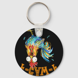 F-caw-f Funny Chicken Humour Quote Rooster Meme _2 Key Ring