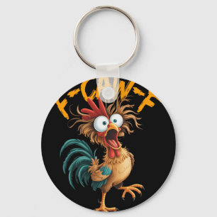 F-caw-f Funny Chicken Humour Quote Rooster Meme _4 Key Ring