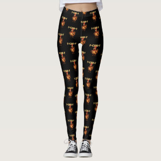 F Caw F Funny Chicken Pun Dark Humour Sarcasm  Leggings