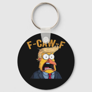 F-Caw-F Funny Chicken Rooster Classic Key Ring
