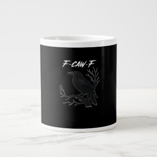 F-Caw-F Funny Crow Aesthetic Casual Large Coffee Mug