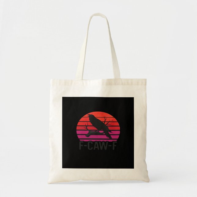 F-Caw-F Funny Crow Classic Minimal Clean Tote Bag (Front)