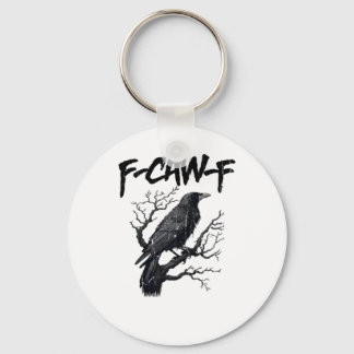 F-Caw-F Funny Crow Essential Cool Unique Key Ring