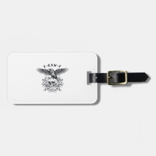 F-Caw-F Funny Crow Halloween Vintage Design Luggage Tag