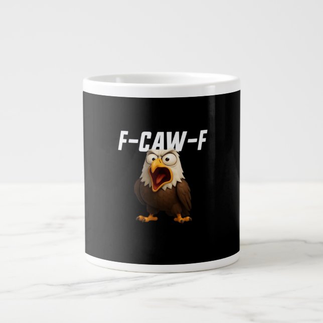 F-Caw-F Funny F-Caw-F Gear Large Coffee Mug (Front)