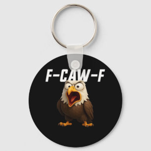 F-Caw-F Funny F-Caw-F Gear Retro Classic Key Ring