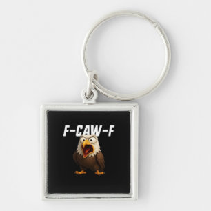 F-Caw-F Funny F-Caw-F Gear Retro Classic Key Ring