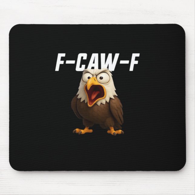 F-Caw-F Funny F-Caw-F Gear Retro Classic Mouse Pad (Front)