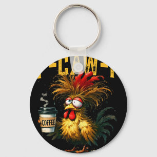 F-caw-f Funny Gifts Idea For Work Humour Rooster C Key Ring