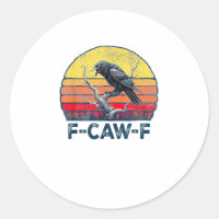 F-Caw-F Funny Raven Crow Vintage Gothic Bird Pun M