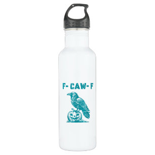 F-Caw-F Funny Raven Gothic Crow Retro Classic 710 Ml Water Bottle