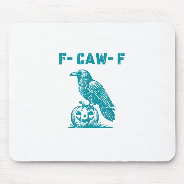 F-Caw-F Funny Raven Gothic Crow Retro Classic Mouse Pad (Front)