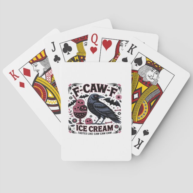 F Caw F Funny Trendy Playing Cards (Back)