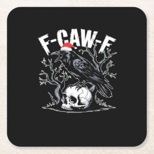 F-Caw-F Funny Trendy Square Paper Coaster