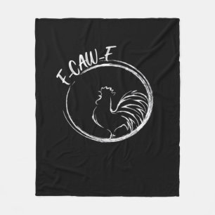 F-Caw-F Funny Wordplay Quote Retro Style Fleece Blanket