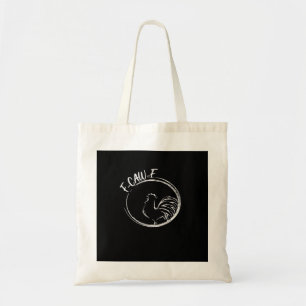 F-Caw-F Funny Wordplay Quote Retro Style Tote Bag