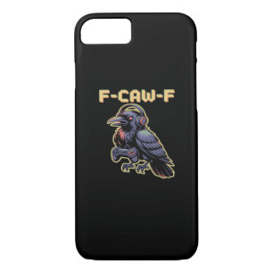 F-Caw-F Gaming Raven With Headphones - Edgy Stream Case-Mate iPhone Case