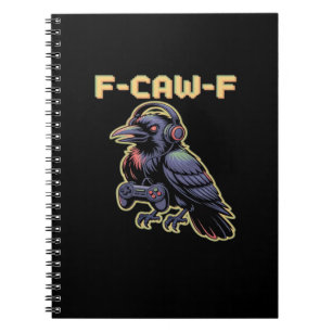 F-Caw-F Gaming Raven With Headphones - Edgy Stream Notebook