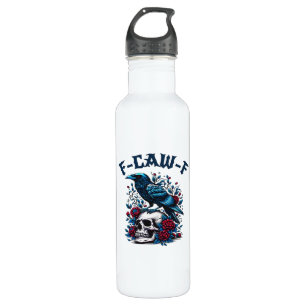 F-Caw-F Gothic Crow Raven Skull Classic 710 Ml Water Bottle