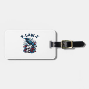 F-Caw-F Gothic Crow Raven Skull Classic Luggage Tag