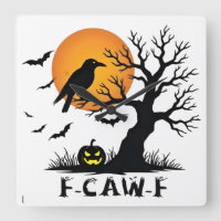 F-Caw-F Graphic for Halloween Art and Crow Lover