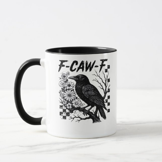 F-Caw-F Halloween Bird Mug (Left)