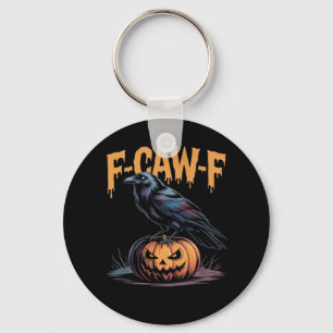 F-Caw-F Halloween Raven Jack-O-Lantern Spooky Seas Key Ring